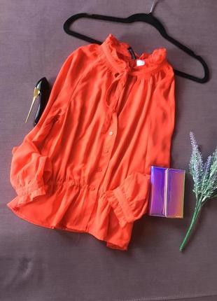Шикарная коралловая блуза h&m