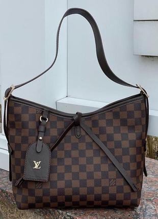 Жіноча сумка луї віттон коричнева louis vuitton carryall mm brown chess canvas