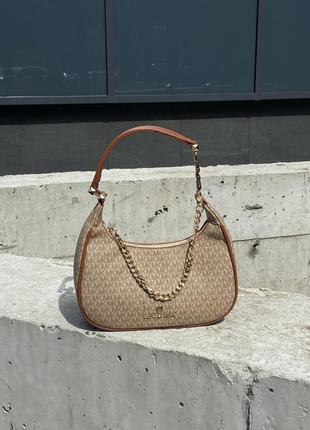 Жіноча сумка майкл корс бежева michael kors piper small beige