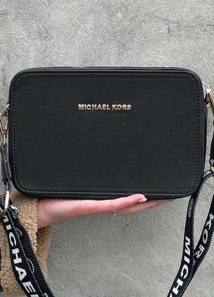 Женская сумка майкл корс черная michael kors ginny crossbody bag black