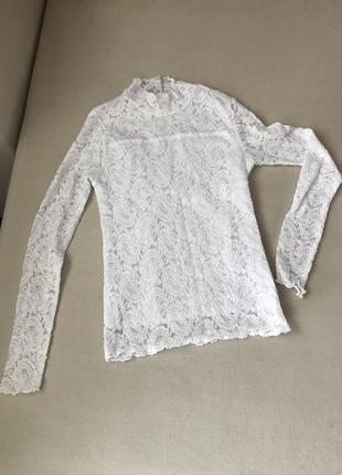 Блузка школьная кружевная