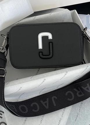 Женская сумка марк джейкобс черная marc jacobs snapshot black ying yang