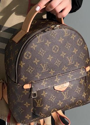 Рюкзак женский луи виттон коричневый louis vuitton palm springs backpack brown camel