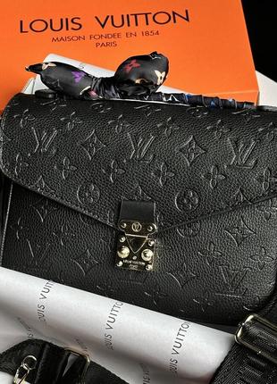 Женская сумка луи виттон черная louis vuitton pochette metis new black