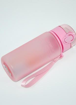 Спортивная бутылка powcan 400 мл розовый без логотипа (lhb-44089)