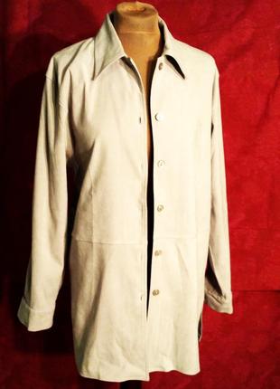 Женская рубашка-туника св.-серого цвета. strand1 фото