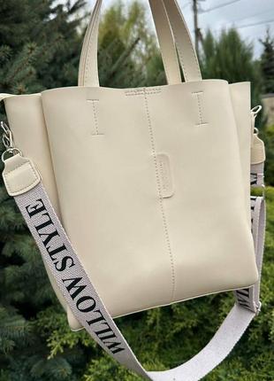 Стильная женская сумка на плечо качественная экокожа, женская сумочка вместительная мягкая4 фото