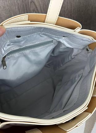 Стильная женская сумка на плечо качественная экокожа, женская сумочка вместительная мягкая8 фото