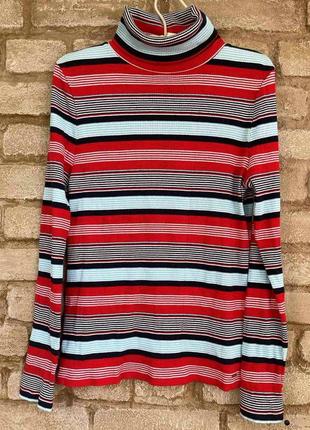 1, женская водолазка в рубчик с длинным рукавом размер l tommy hilfiger томми хилфигер  оригинал