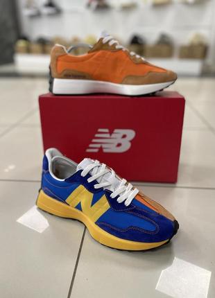 Кросівки new balance 327 (синьо-жовті)2 фото