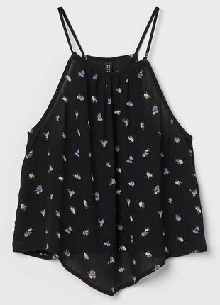 Новий квітковий асиметричний віскозний топ h&m