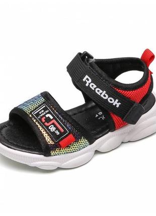 Босоножки детские reebok черно-красные