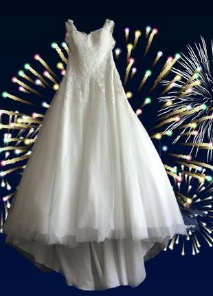 Срочно! 🥂🎊франция, шикарное свадебное платье с фатой от dianе legrand3 фото