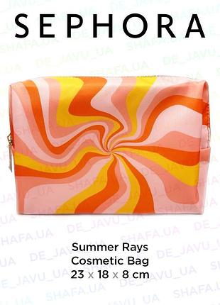 Яркая вместительная косметичка sephora summer rays cosmetic bags