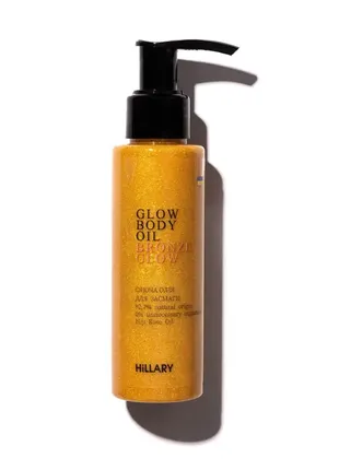 Сияющее масло для загара hillary сhic bronze glow body oil, 100 мл