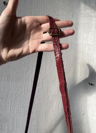 Бордова сумка клатч зі зміїної шкіри genuine leather borse in pelle made in italy8 фото