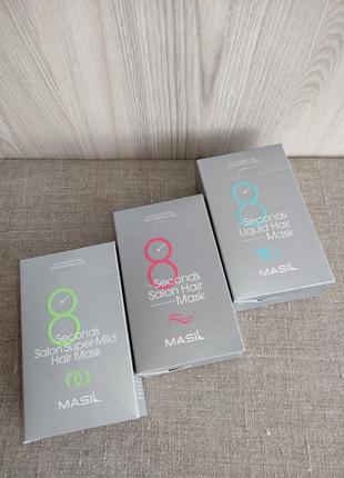 Маска для волос masil 8 Тканинна маска для обличчя jmsolution water luminous silky cocoon mask black, 8 мл