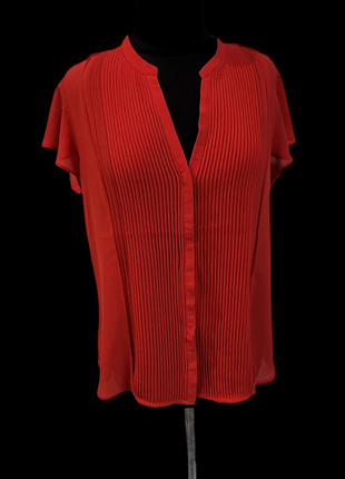Блузка красная в рубчик1 фото