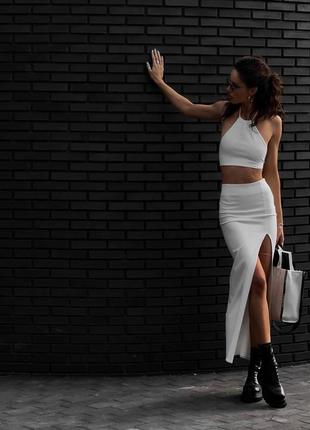 Топ+юбка с разрезом