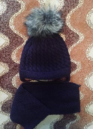 Шапка и шарф, комплект, набор