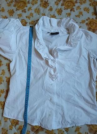 Белая блузка-рубашка4 фото