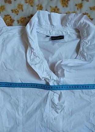 Белая блузка-рубашка5 фото