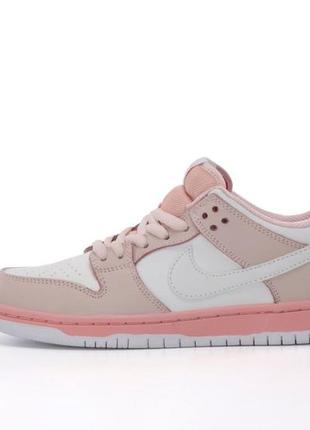Женские розовые кроссовки nike alarm sb dunk pink white