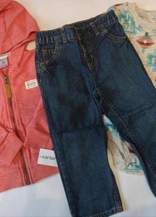 Комплект набор тройка боди-бодики штаны джинсы кардиган картерс carters кофта на...3 фото