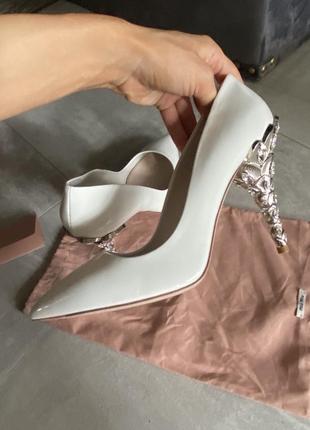 Туфли свадебные вечерние  miu miu