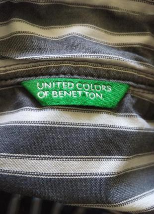 Стильная рубашечка в полоску benetton.5 фото