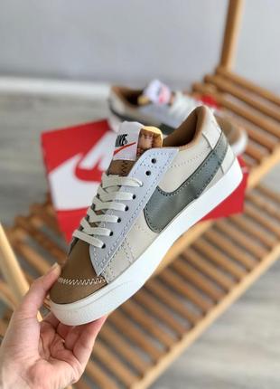 Молодежные мужские кожаные кроссовки nike blazer low 🆕 кеды найк блейзер6 фото