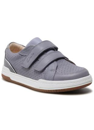 Кожаные ботинки clarks fawn solo k light blue1 фото