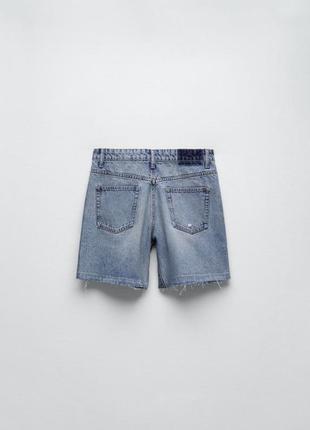 Стильные удлиненные  джинсовые шорты zara 😍4 фото