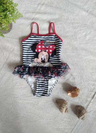 Купальник для пляжу бренду george disney принт minnie mouse uk 1,5 -2 eur 86-92