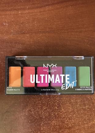 Тени для век nyx professional makeup ultimate edit pet shdw pal 02 bright 6 х 1.2 г