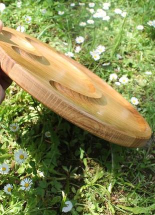 Деревянная тарелка менажница4 фото