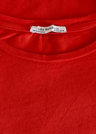 Сочная нарядная футболка с коротким рукавом с оборками zara trafaluc,made in bangladesh6 фото