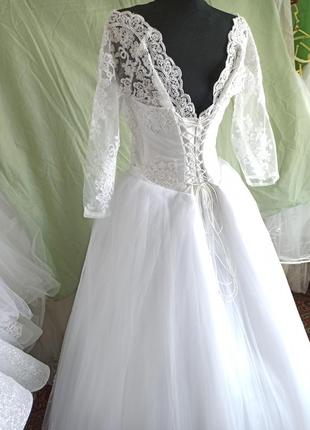 Продаю белое свадебное платье4 фото