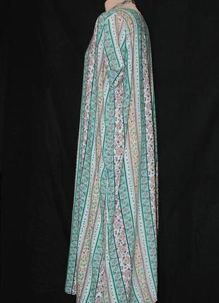 Платье батал свободное длинное с коротким рукавом вискозное.4 фото