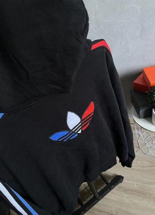 Adidas кроп топ худі спортивна кофта з капюшоном адідас2 фото