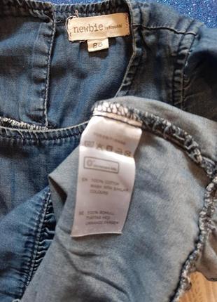 Сукня 86 р сарафан плаття літнє котонове джинсове4 фото