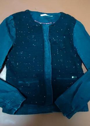 Джинсовый пиджак комбинированный1 фото