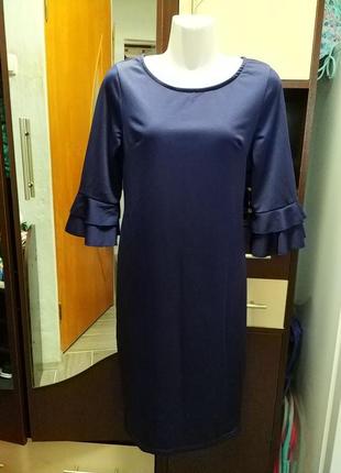 Стильное,темно-синее платье, платье 44 р