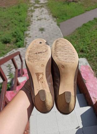Шикарные кожаные туфли из натуральной кожи tamaris5 фото