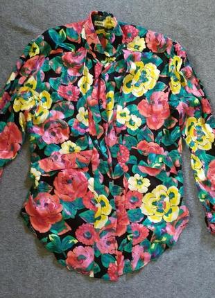 Вінтажна блуза сорочка під запонки