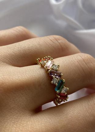 Кольцо с камнями, кольцо медицинское золото, перстень мед золото2 фото