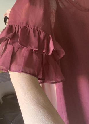 Акция💥-2 блуза в 1лот-- блузка с топом вишневая-сливовая2 фото