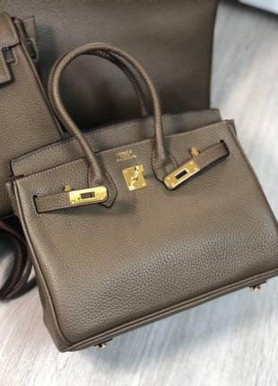 Шкіряна сумка в стилі hermes2 фото