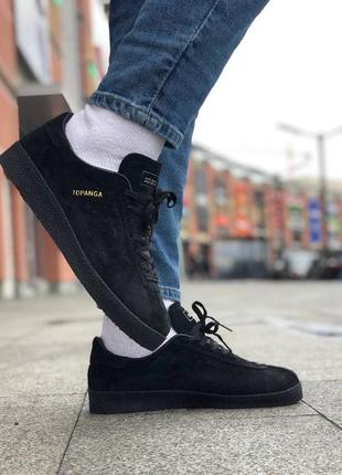 Чоловічі чорні замшеві кросівки adidas topanga 🆕 кеди адидас топанга