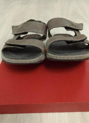 Натур. кожаные сандалии на липучках3 фото